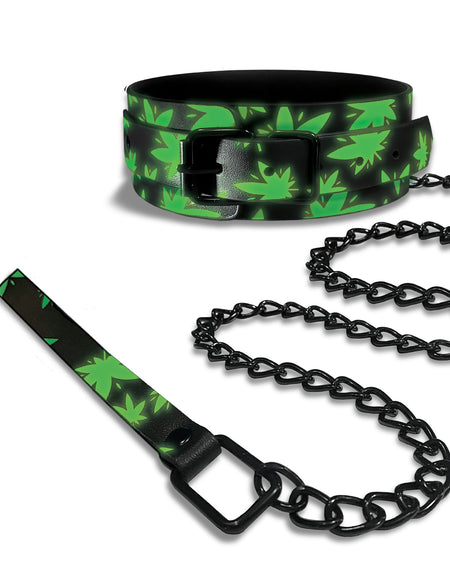 Stoner Vibes, Chronic Collection, Glow In The Dark, Collar & Leash - THES