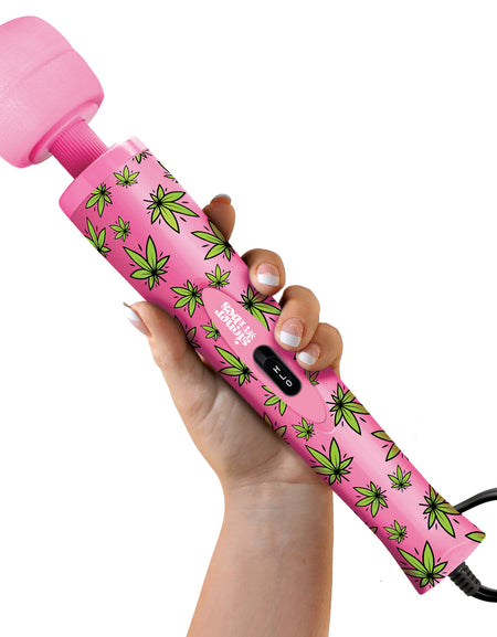 Stoner Vibes Wacky Weed Wand Massager, Pink Kush - THES
