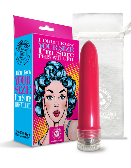 Pleasure Package I Didn't Know Your Size, 4" Multi-Speed Vibe w/storage bag - THES