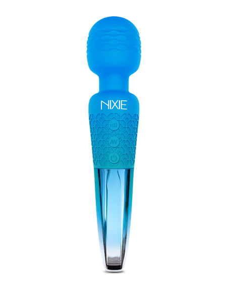 Nixie Rechargeable Wand Massager, Blue Ombre Metallic - THES