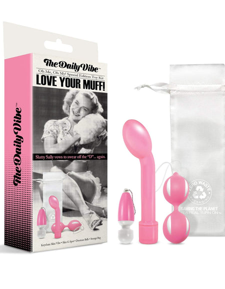 The Daily Vibe Special Edition Toy Kit, Love Your Muff w/storage bag - The Happy Ending Shop
