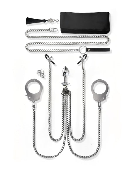 NIXIE Interchangeable 8 Piece Bondage Kit, Silver - THES