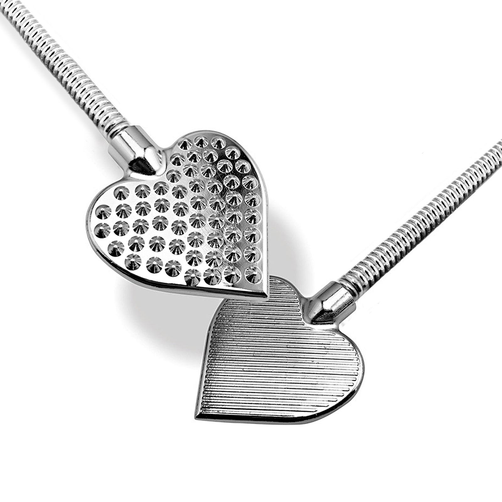 NIXIE Stainless Steel Riding Crop, Flaming Heart - THES