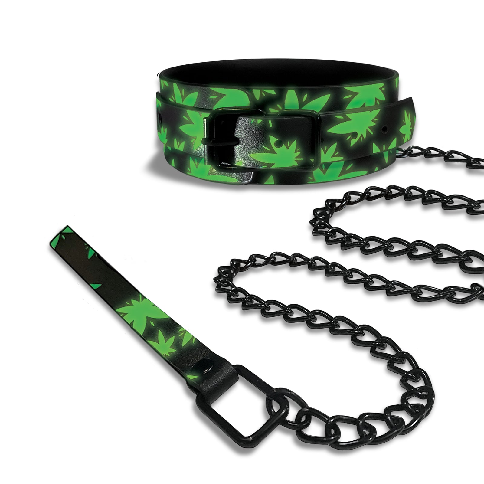 Stoner Vibes, Chronic Collection, Glow In The Dark, Collar & Leash - THES