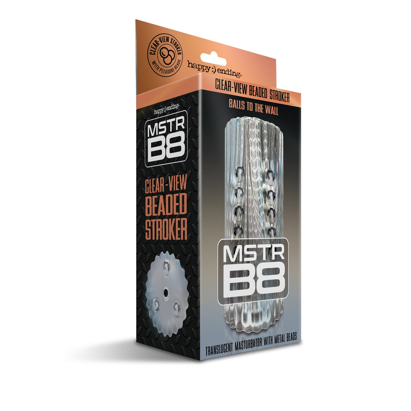 MSTR B8 Clear-View Beaded Stroker Balls to the Wall THES MSTR B8 Clear-View Beaded Stroker Balls to the Wall THES