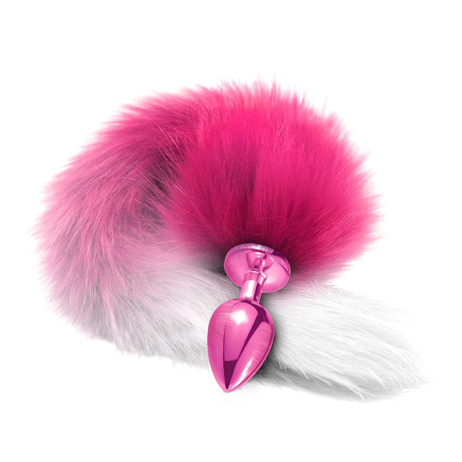 NIXIE Metal Butt Plug with Ombre Tail, Pink THES NIXIE Metal Butt Plug with Ombre Tail, Pink THES