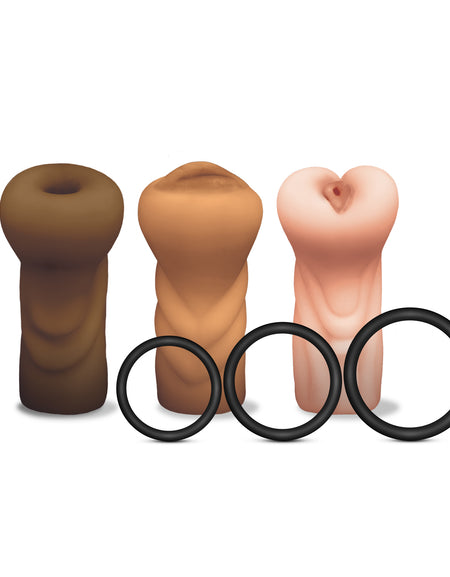 MSTR B8 Six Pack, Ass, Mouth, Pussy Stroker w/Six Rings - THES