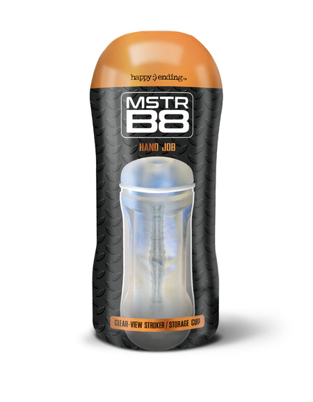 MSTR B8 In the Clear-View Stroker Cup, Hand Job Masturbation Sleeve - THES