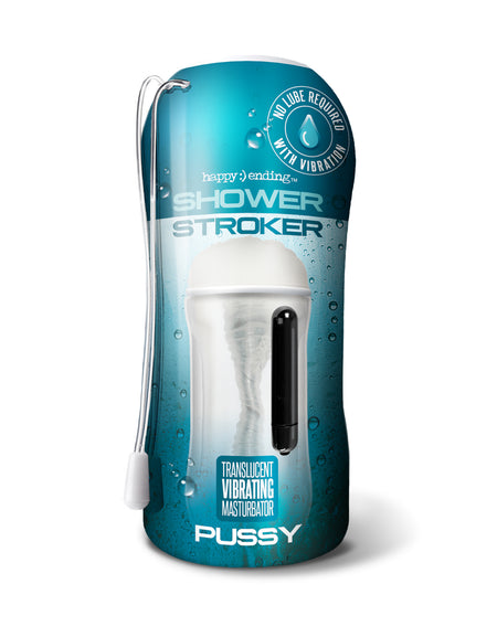 Happy Ending Vibrating Shower Stroker Masturbator, Self Lubricating, Pussy - THES