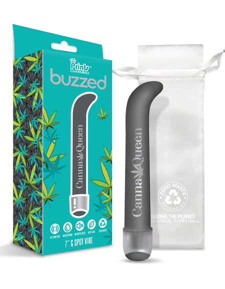 Buzzed 7" G Spot Vibe, Ten Function, Canna Queen w/storage bag - THES